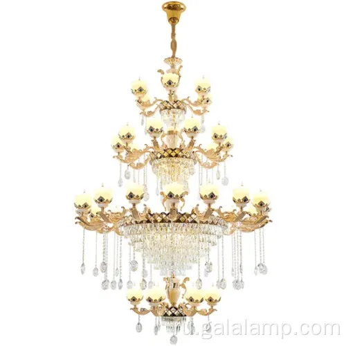 Роскошная нефритовая хрустальная люстра для виллы гостиной